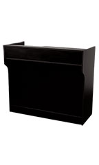 70 inch Black Ledgetop Service Counter Fully Assembled