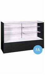 48 inch Full Vision Black Display Case Fully Assembled with Lighting