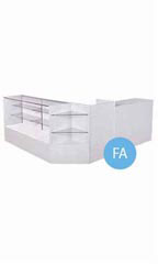 Gray Display Case Arrangement Set - Fully Assembled