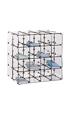 4 x 4 Double Sided 12" x 12" Glass Cube Kit with Metal Clips