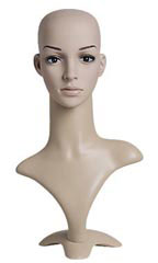 Plastic Mannequin Head with Base