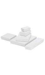 White Embossed Cotton-Filled Jewelry Box Assortment