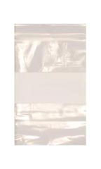 Resealable 4 x 6 inch Clear Plastic Bags With White Black - Case of 500