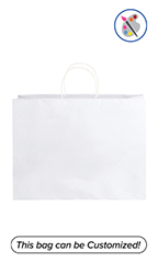 Large White Premium Folded Top Paper Bags