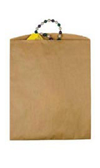 Large Natural Kraft Paper Merchandise Bags - Case of 1,000