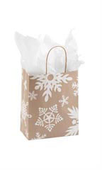 Medium Giant Snowflake Paper Shopping Bags - Case of 100