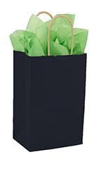 Small Navy Paper Shopping Bags - Case of 25