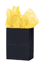 Medium Navy Paper Shopping Bags - Case of 25