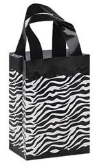 Small Zebra Plastic Shopping Bags - Case of 25
