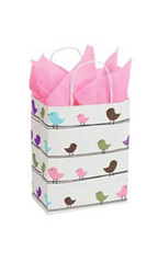 Medium Little Birdies Paper Shopping Bags - Case of 100