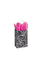 Small Elegant Swirl Paper Shopping Bags - Case of 100