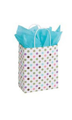 Medium Playful Polkadot Paper Shopping Bags - Case of 100