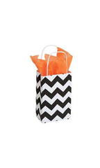 Small Classic Chevron Paper Shopping Bags - Case of 25