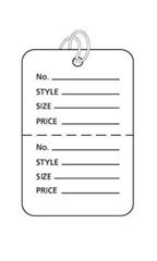 Small Strung White Perforated Coupon Price Tags