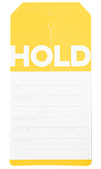 Yellow Modern Hold Slit Tags
