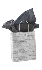 Medium Wood Pattern Paper Shopping Bags - Case of 25