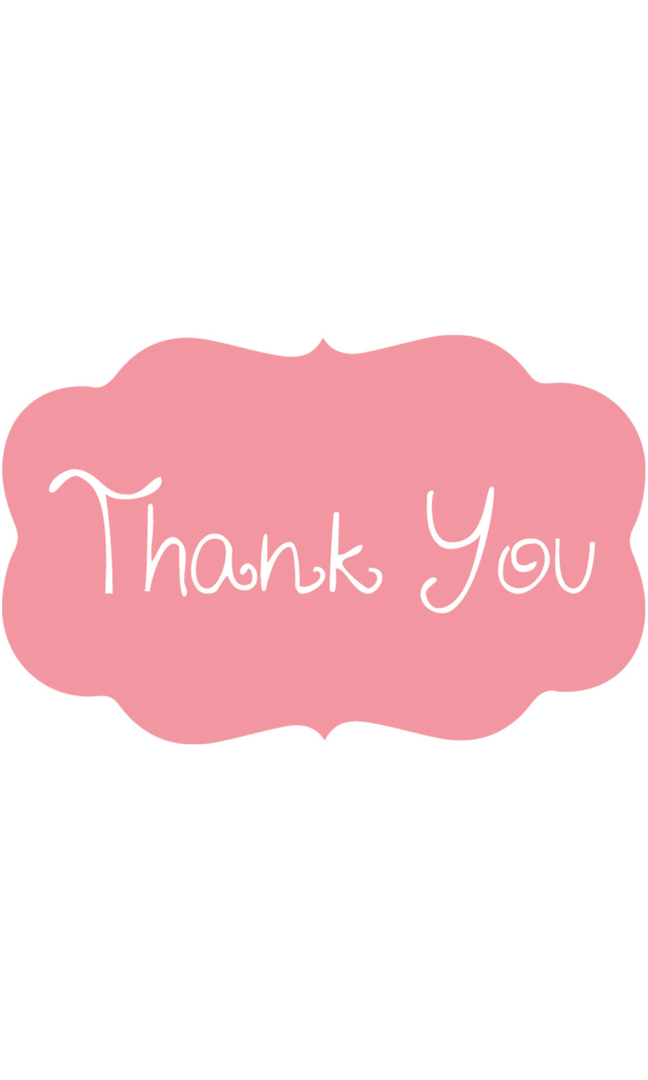 Decorative Pink Thank You Embellishment | Store Supply Warehouse