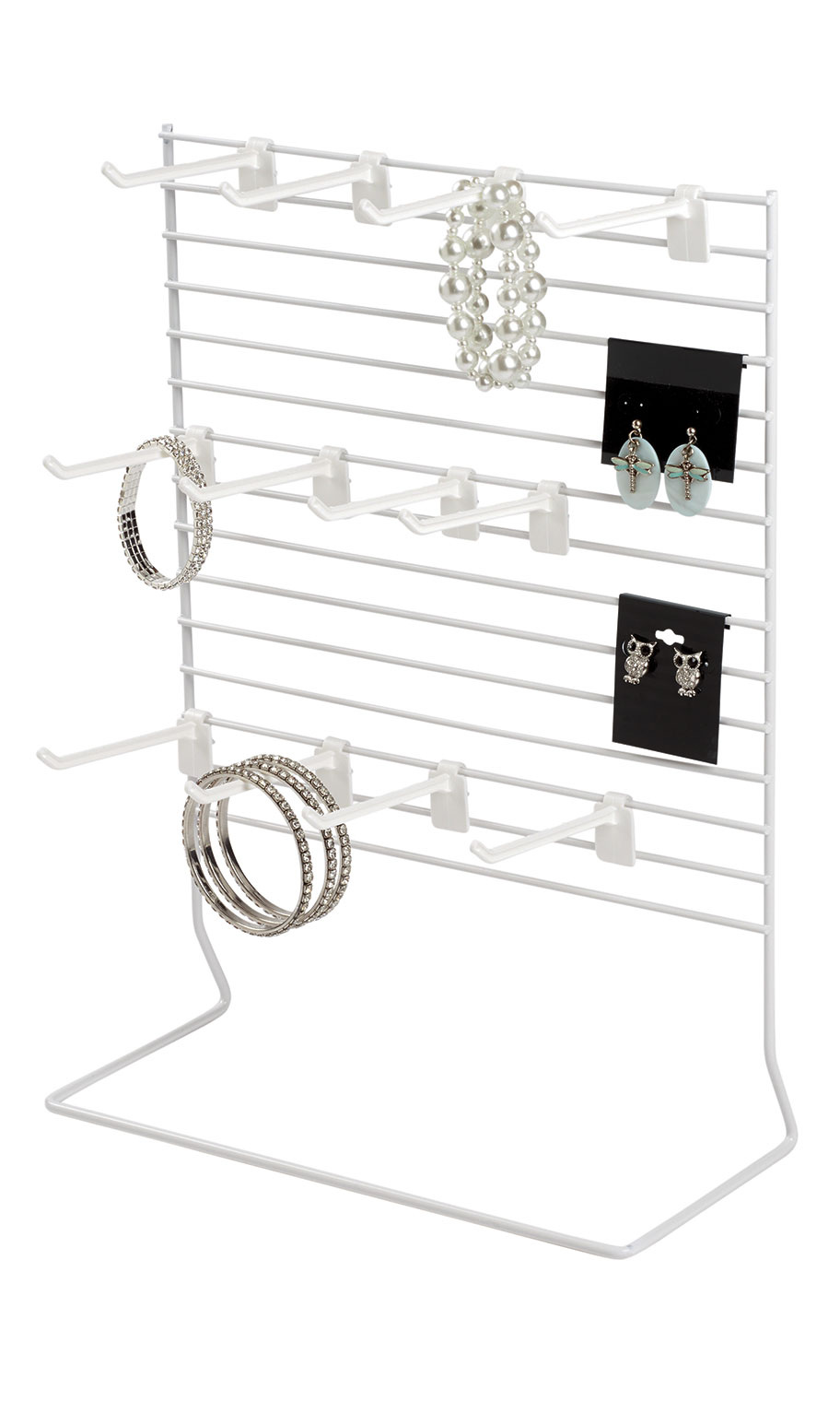 12Peg White Wire Countertop Rack