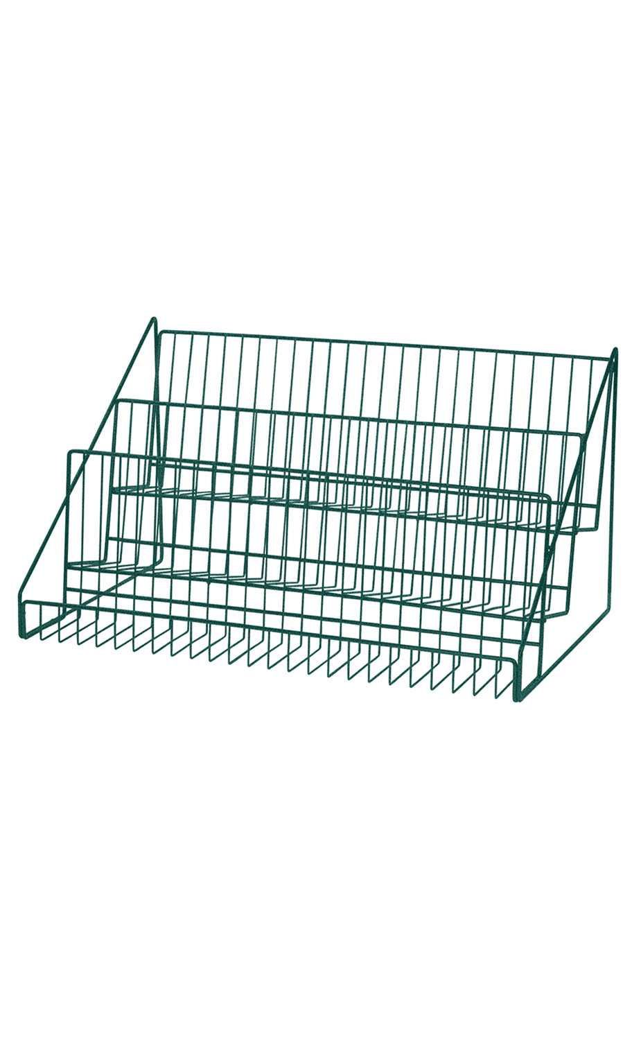 Green 3Tier Wire Countertop Rack Store Supply Warehouse