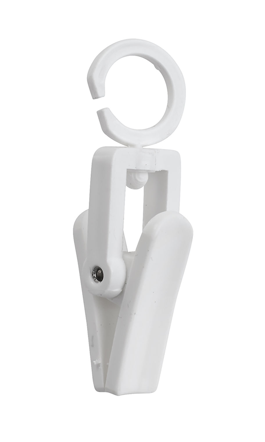 White Plastic Swivel Clips Case of 50