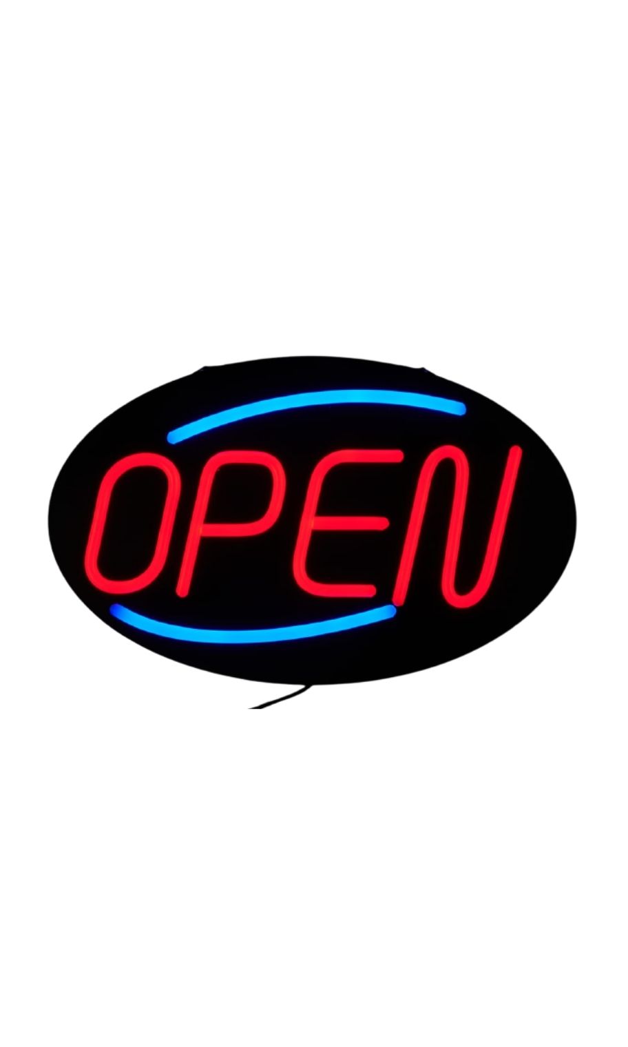 Oval LED Neon Open Sign | Store Supply Warehouse