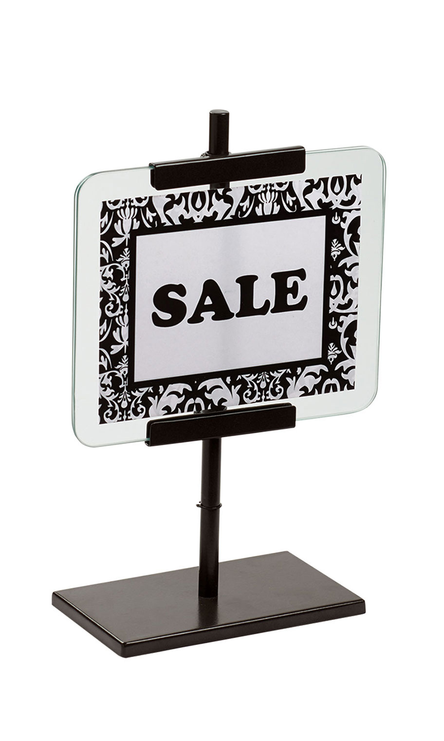 Small Antique Bronze Glass Sign holder Store Supply Warehouse