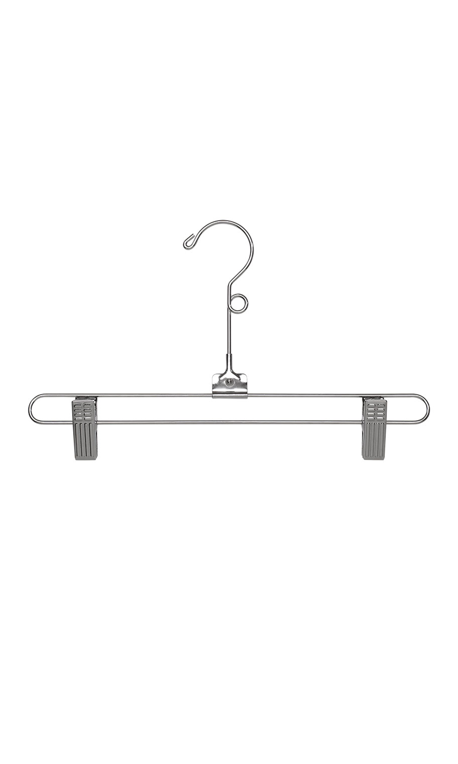 12" Chrome Metal Skirt & Pants Hangers with Hook SSW