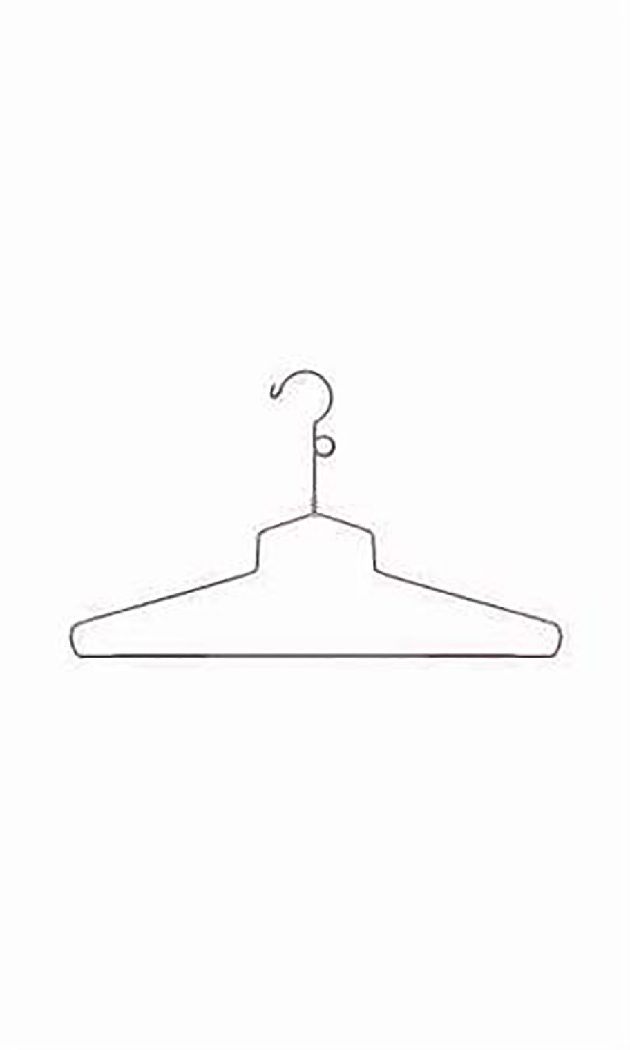 Chrome Metal Shirt Hangers with Loop Hook 18" Store Supply