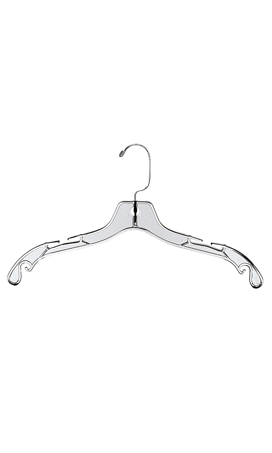 17" Clear Plastic Dress Hangers Store Supply Warehouse