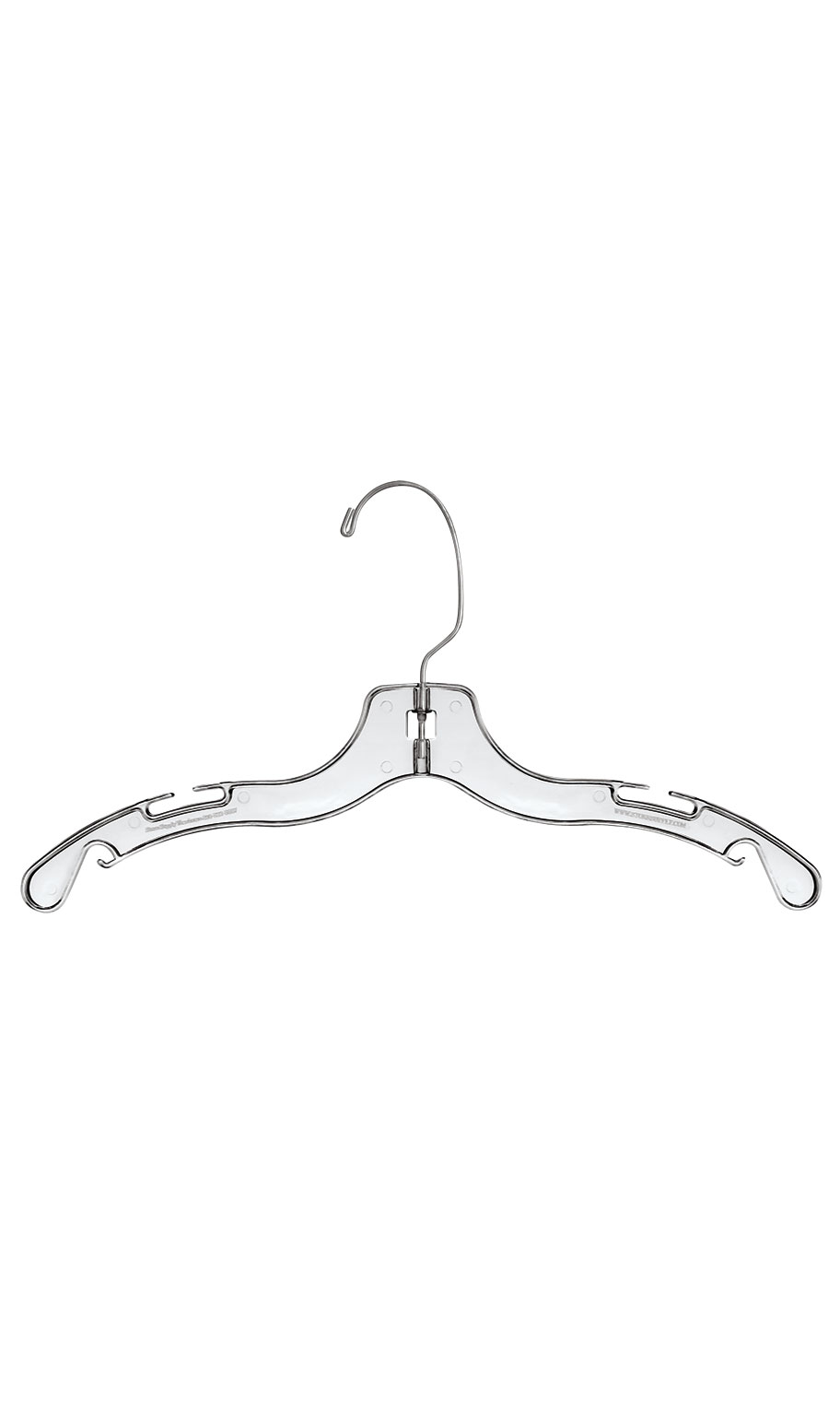 Wholesale Junior Clear Plastic Dress Hangers 14" Store Supply