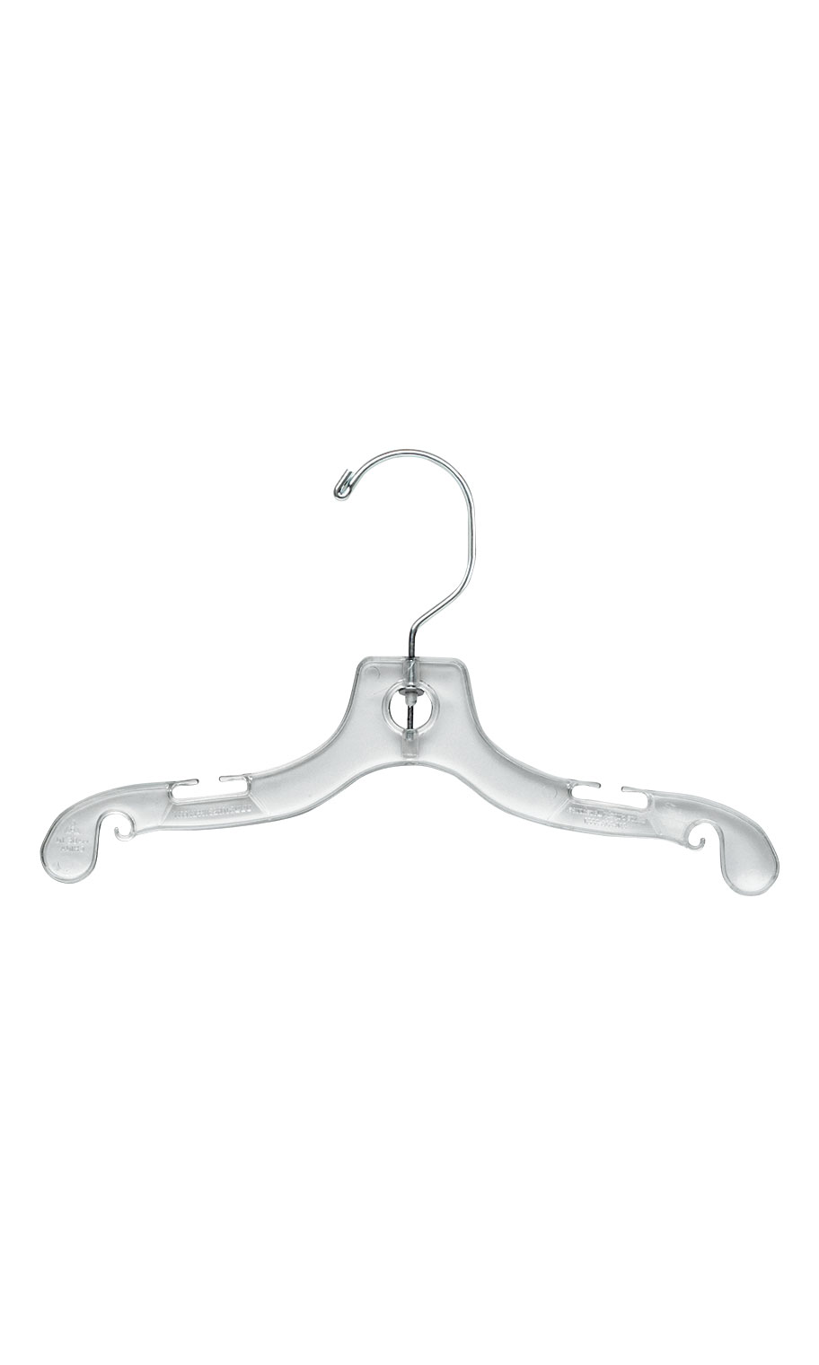 Wholesale Children's Clear Plastic Dress Hangers 10" Store Supply
