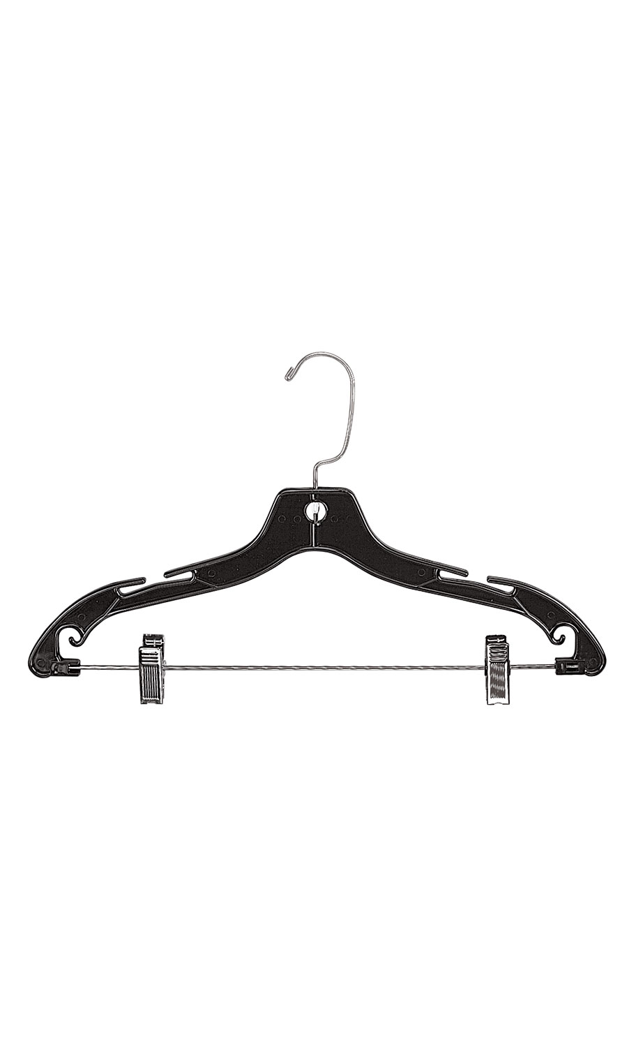 Wholesale 17 inch Black Plastic Suit Hangers Store Supply Warehouse