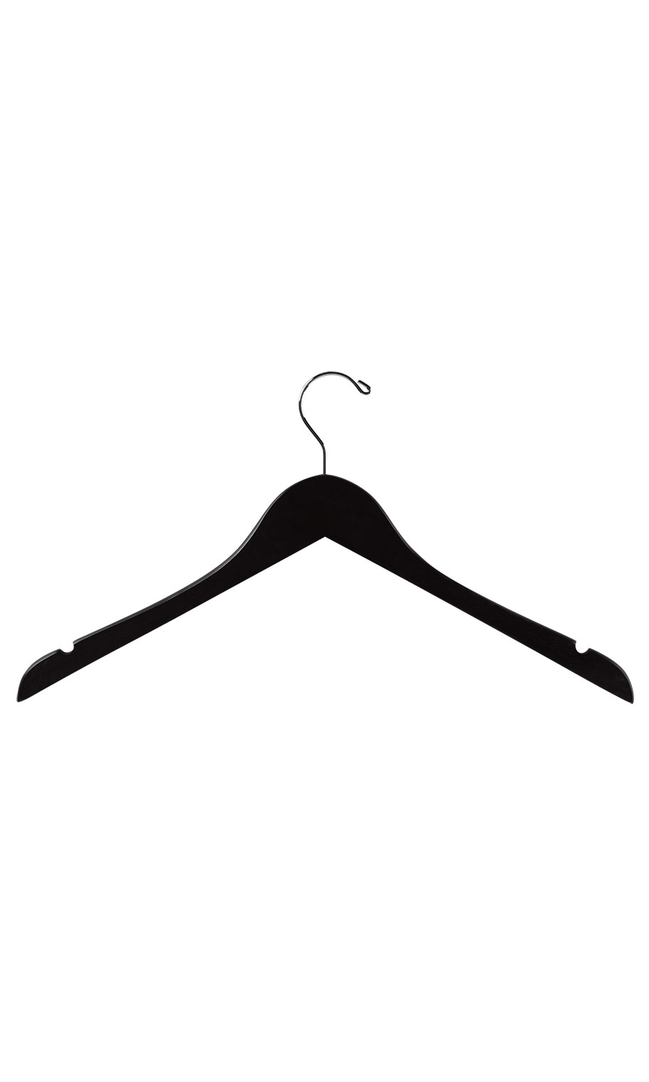 Wholesale Black Wooden Dress Hangers 17" Store Supply Warehouse