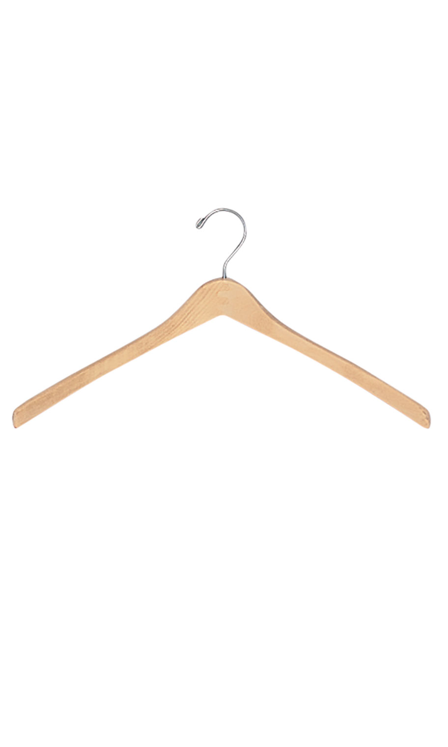Wholesale Contoured Wooden Coat Hangers 17" Store Supply Warehouse