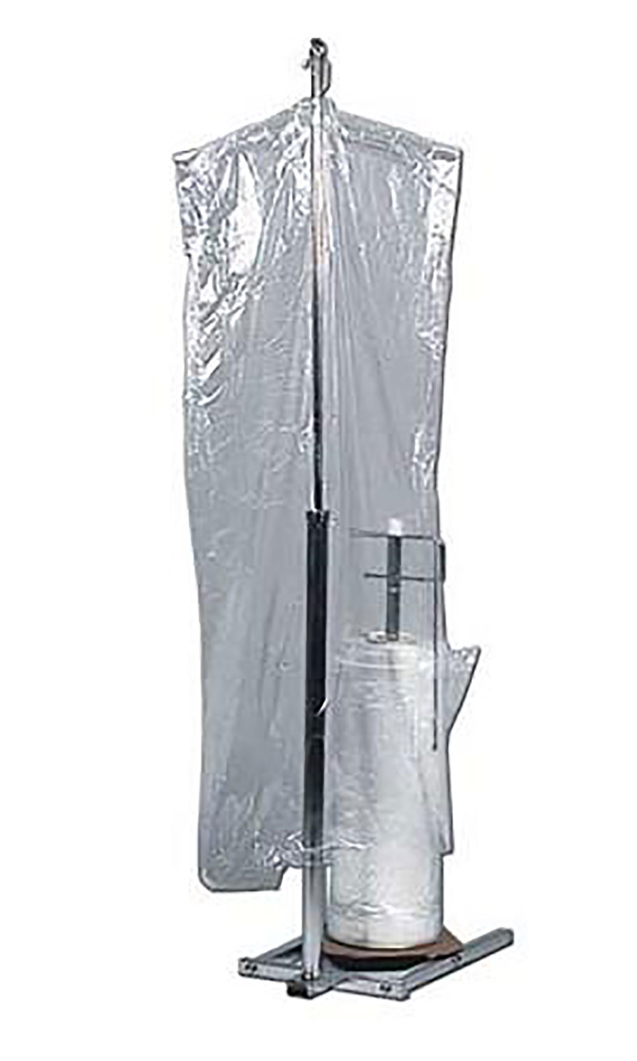 Chrome Garment Bag Rack with Bagging Jack Store Supply Warehouse
