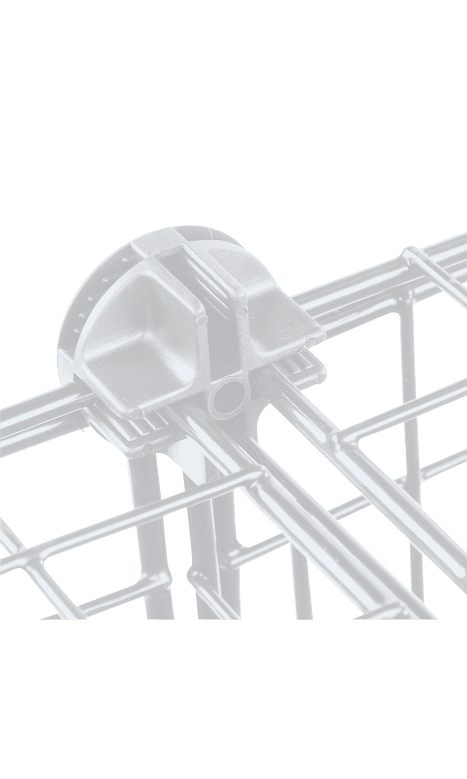 White Plastic Mini Grid Connector 1"w x 1"h Pack of 10