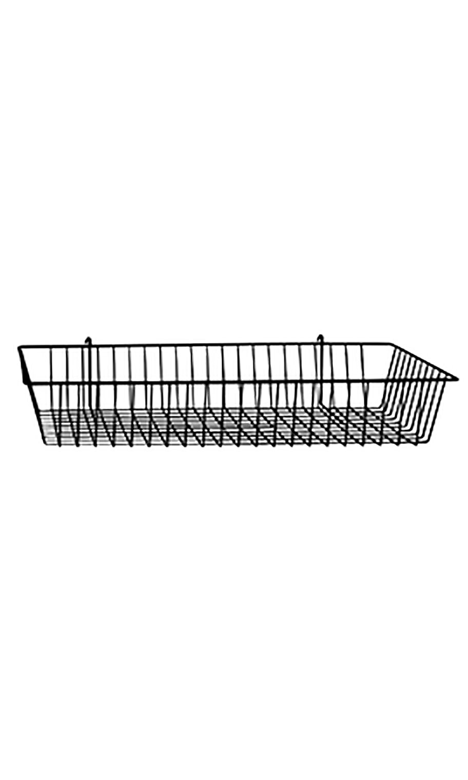24" x 12" Black Mini Grid Basket Store Supply Warehouse