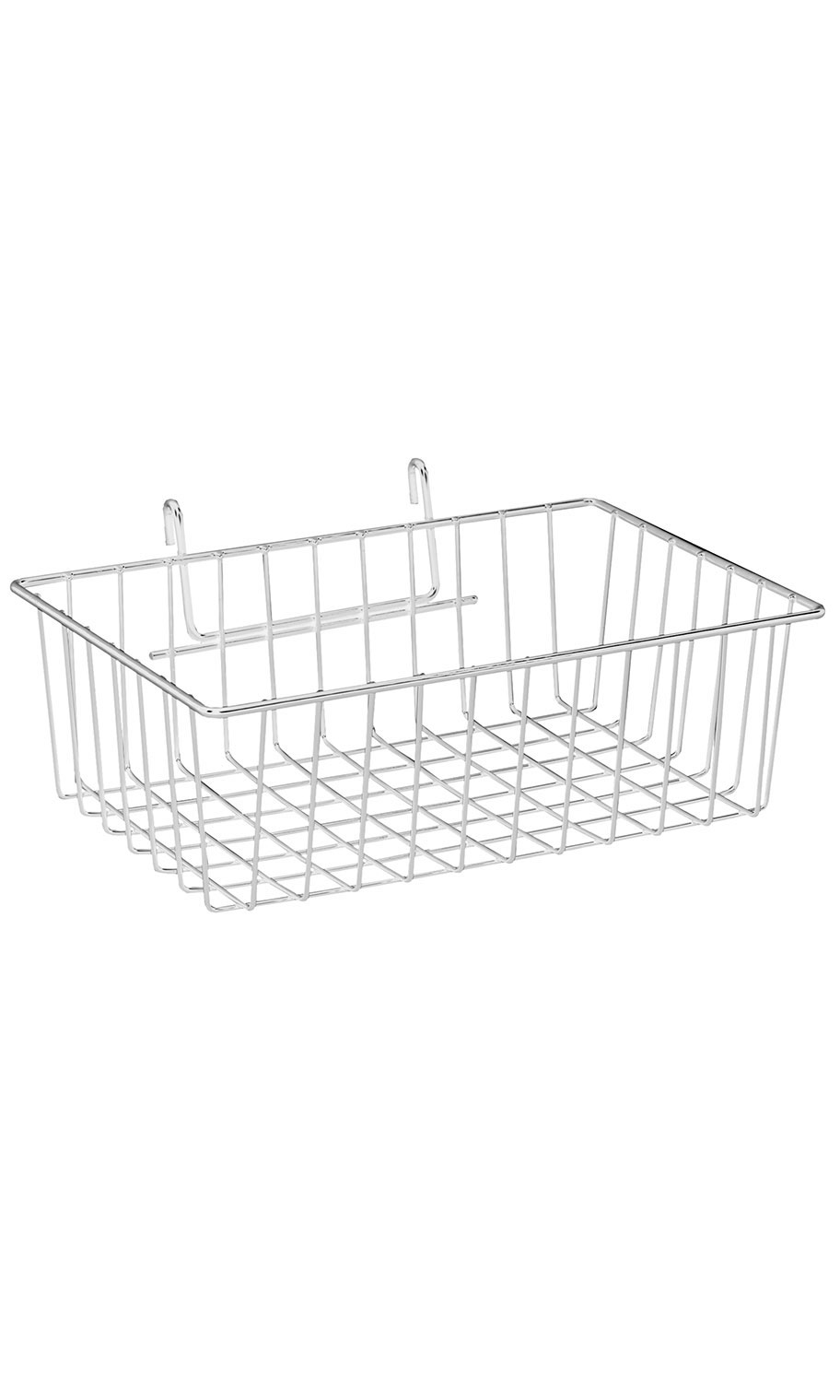 12 x 8 x 4 Wire Grid Chrome Basket Store Supply Warehouse