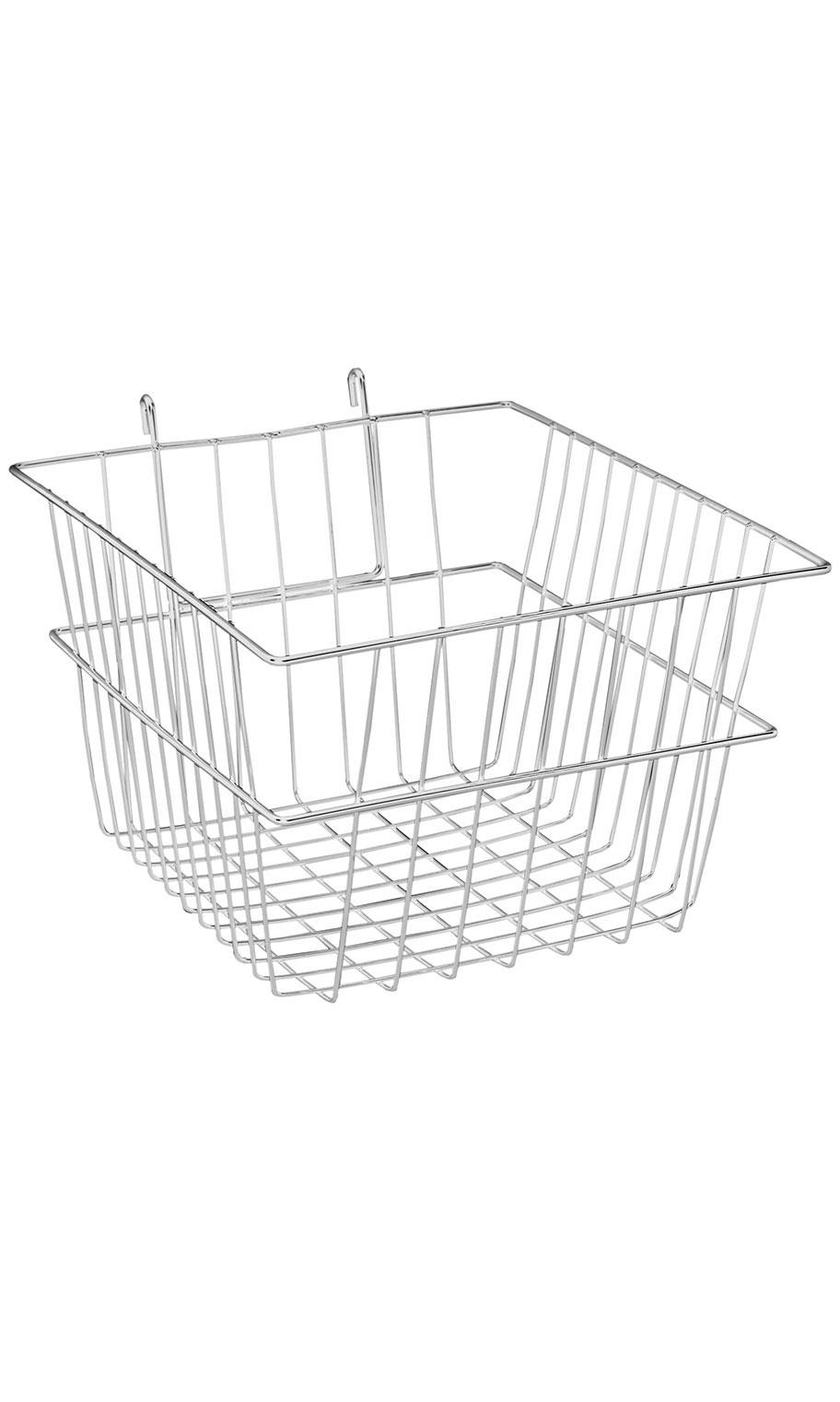 12x12x8 Chrome Basket for Wire Grid Store Supply Warehouse
