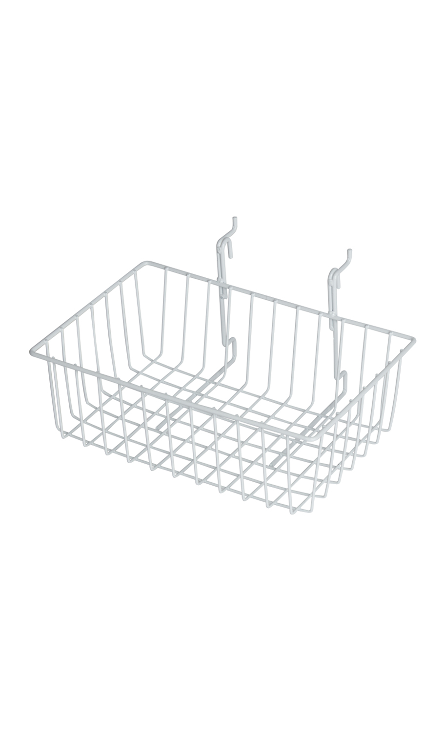 12 x 8 x 4 White Mini Grid Basket Store Supply Warehouse