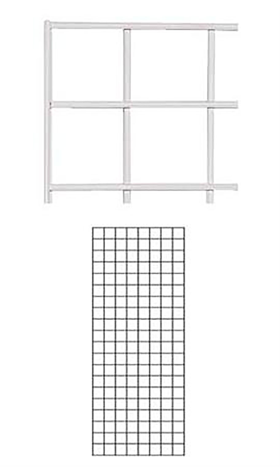 2' x 5' White Gridwall & Wire Grid Panels for Retail Store Supply