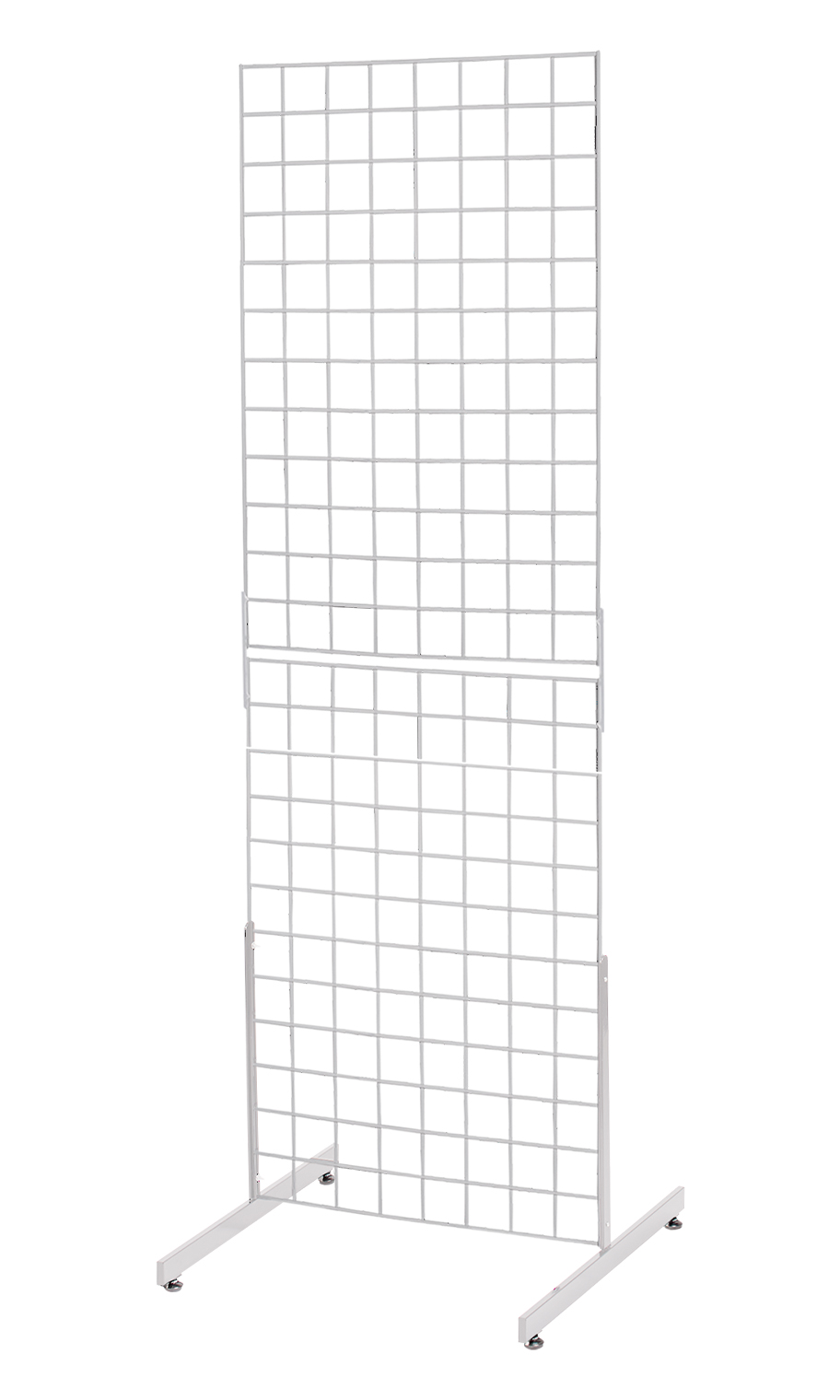 White Ready to Assemble Standing Wire Grid Screen - Store Supply Warehouse