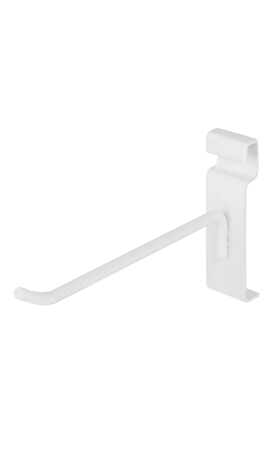 White Peg Hooks for Grid Wall 6" Store Supply Warehouse