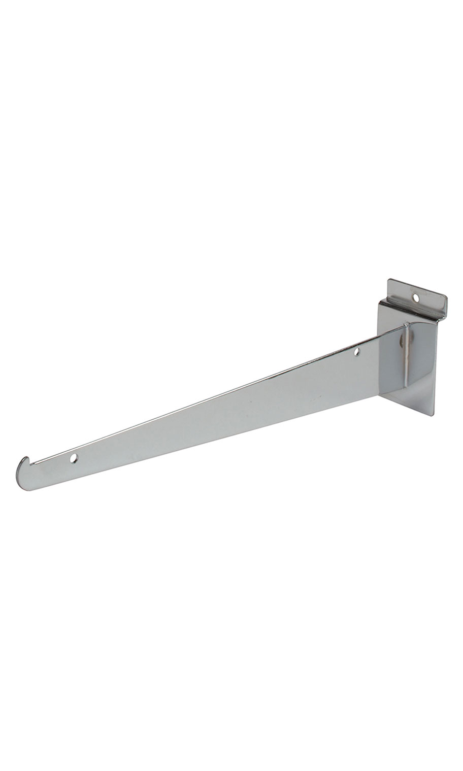 12" Chrome Shelf Bracket for Slatwall Store Supply Warehouse