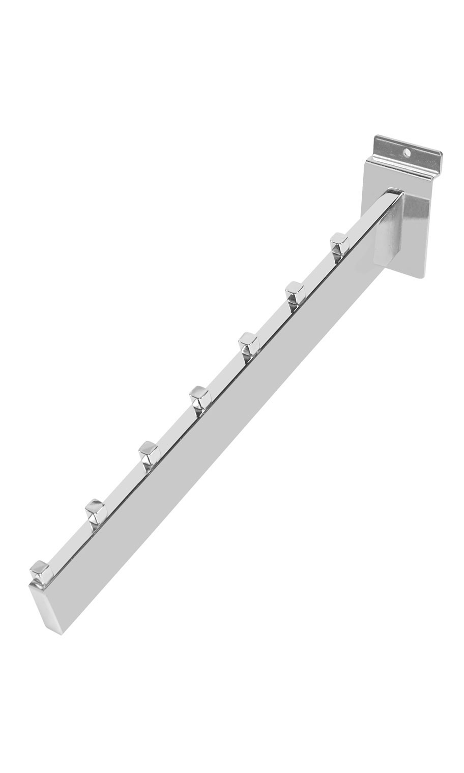 Chrome 7Cube Tube Waterfall Faceout for Slatwall Store Supply