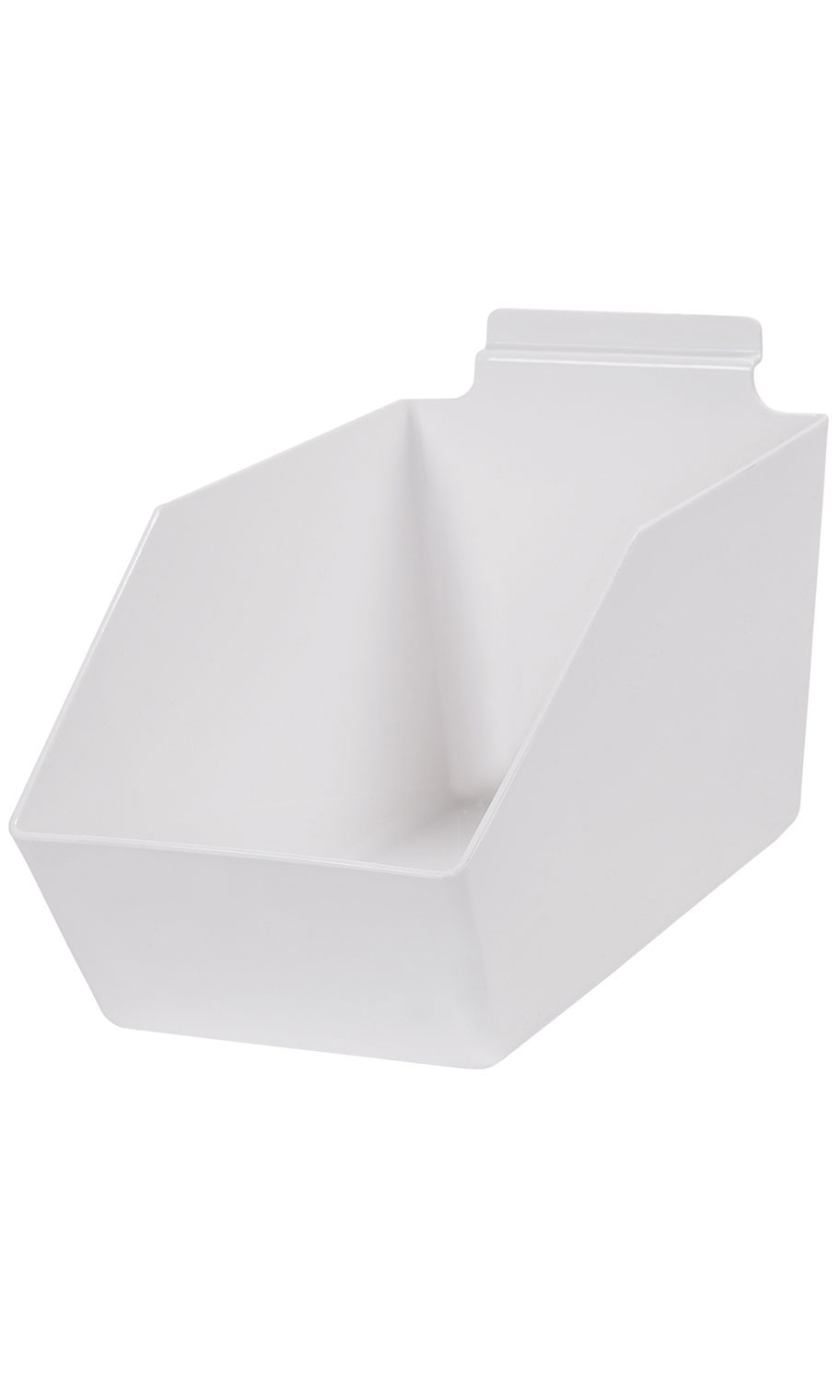 6 x 11 ½ x 5 ½ inch White Plastic Dump Bin Store Supply