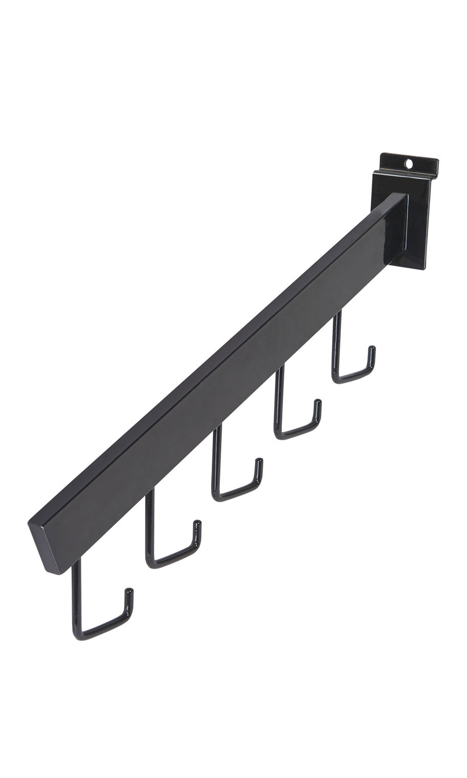 Black 5 J-Hook Dimensional Waterfall Faceout for Slatwall | SSW