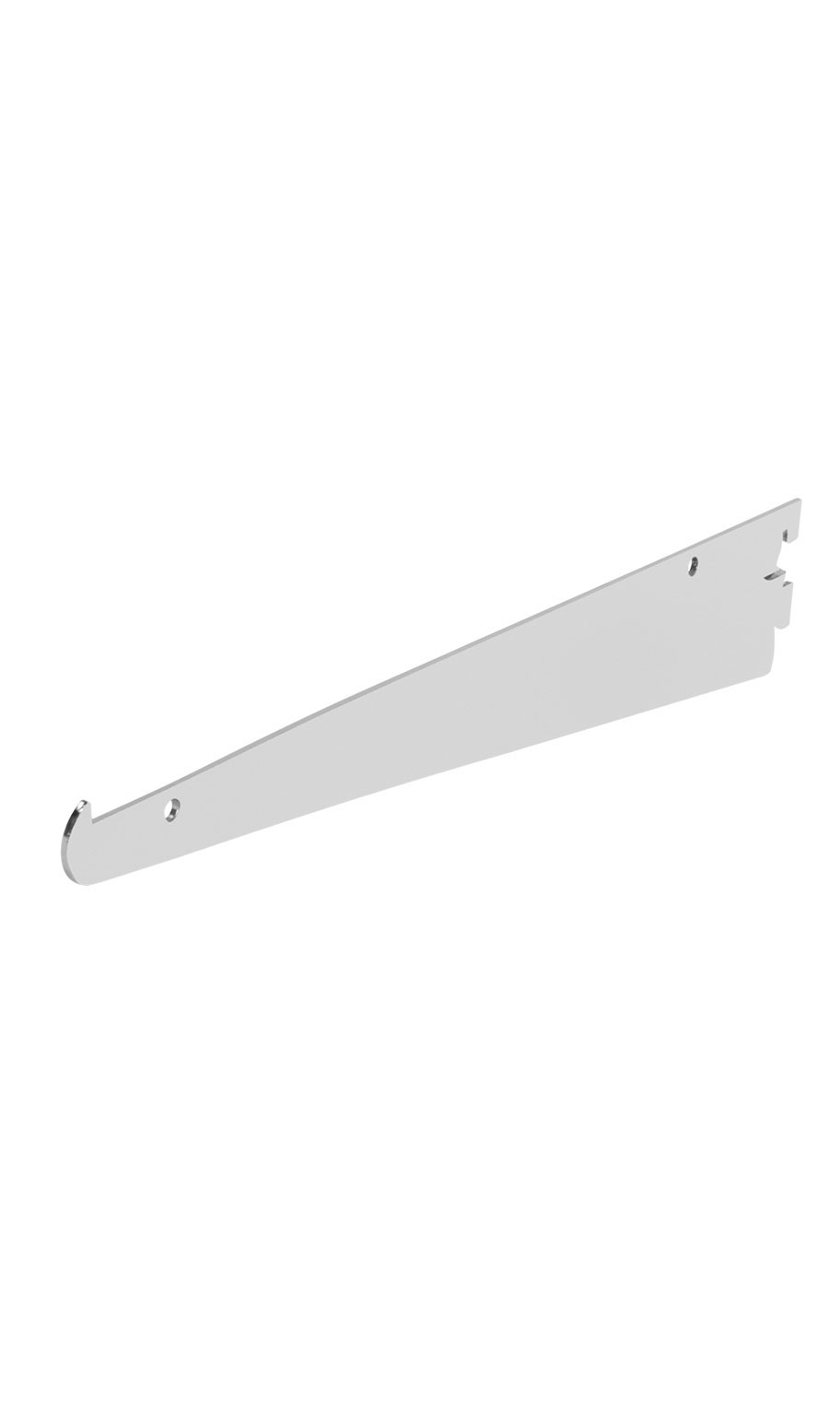 12" Chrome Metal Shelf Bracket for Slotted Standard Store Supply
