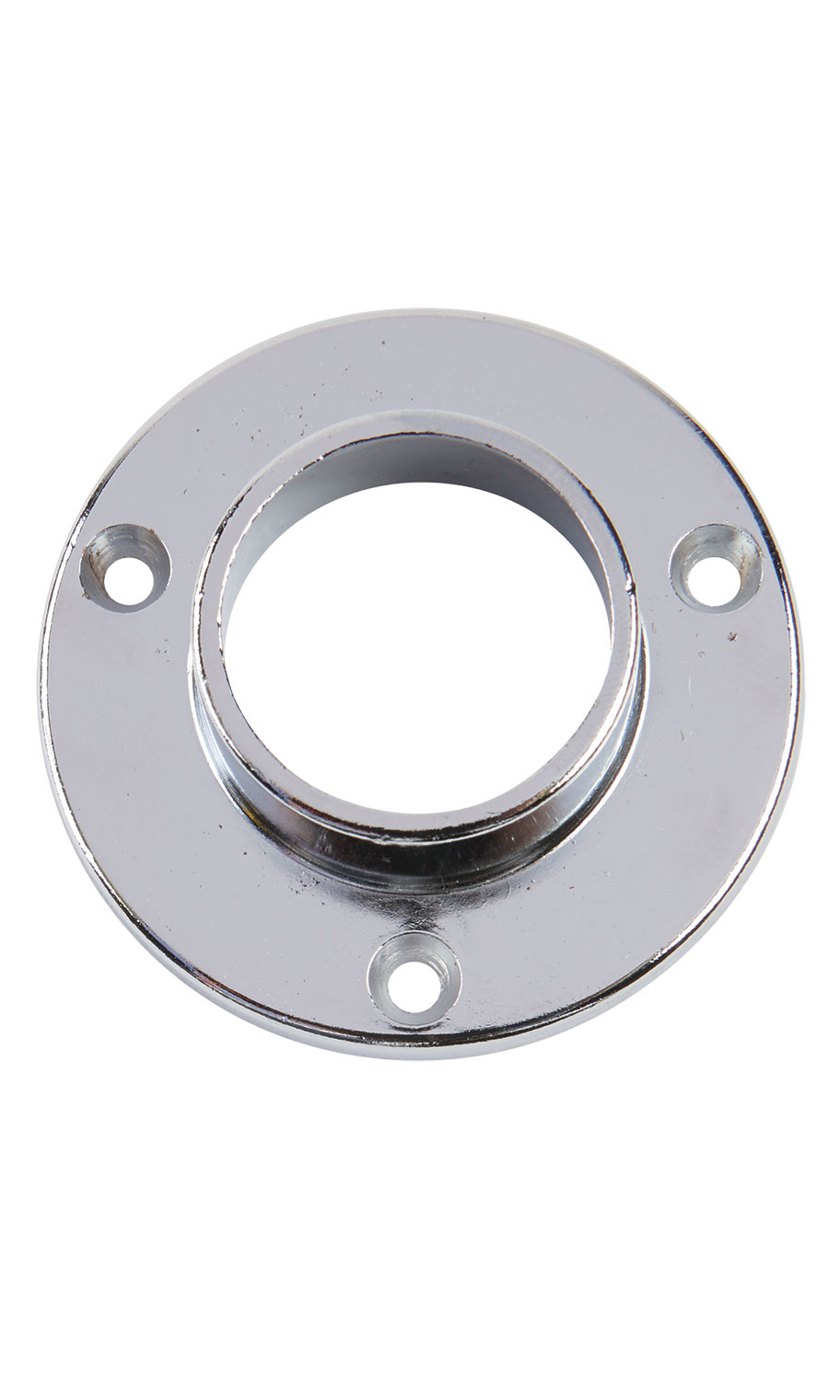 Chrome Closed Flange For Wall for 11/4" Round Hangrail
