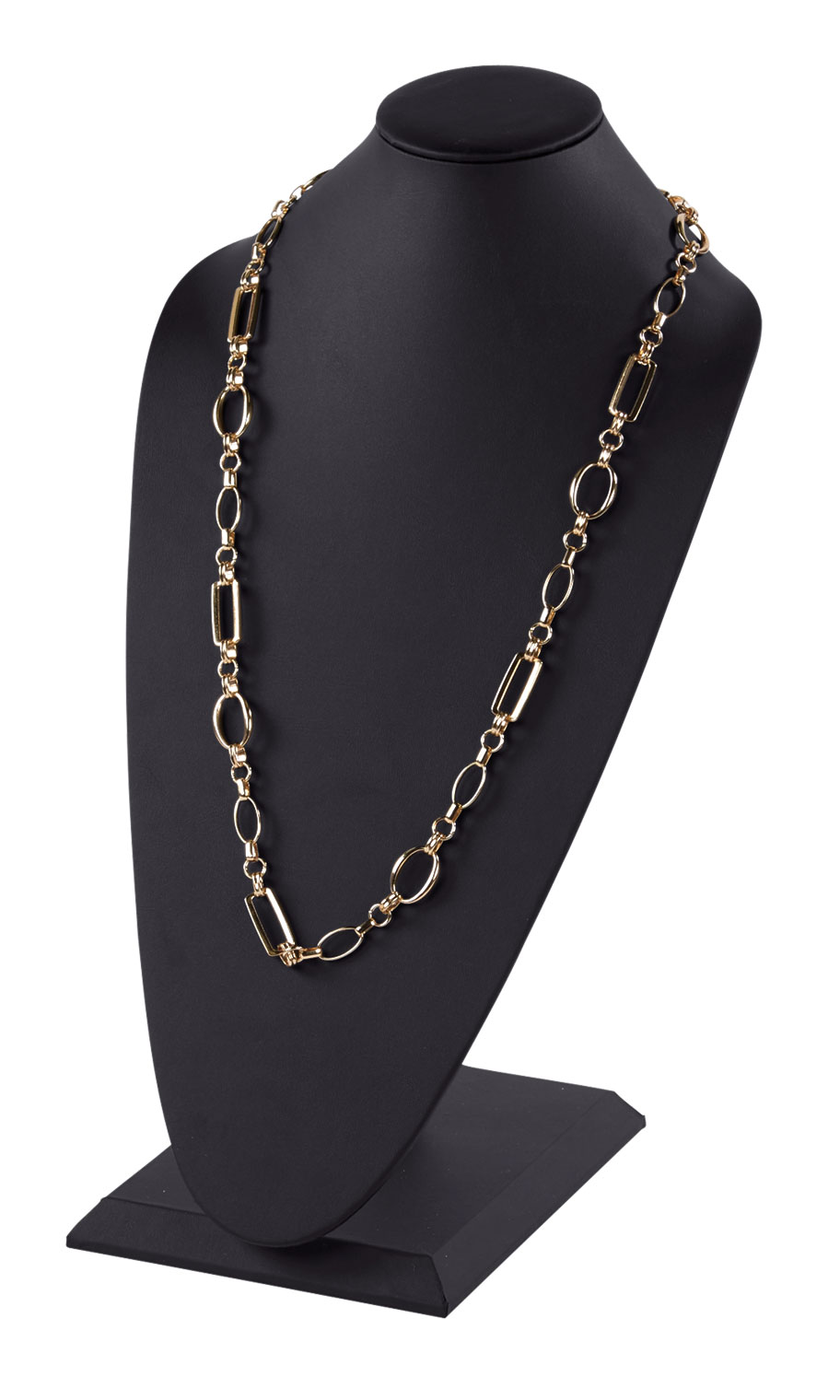 Tall Black Faux Leather Necklace Display Store Supply Warehouse